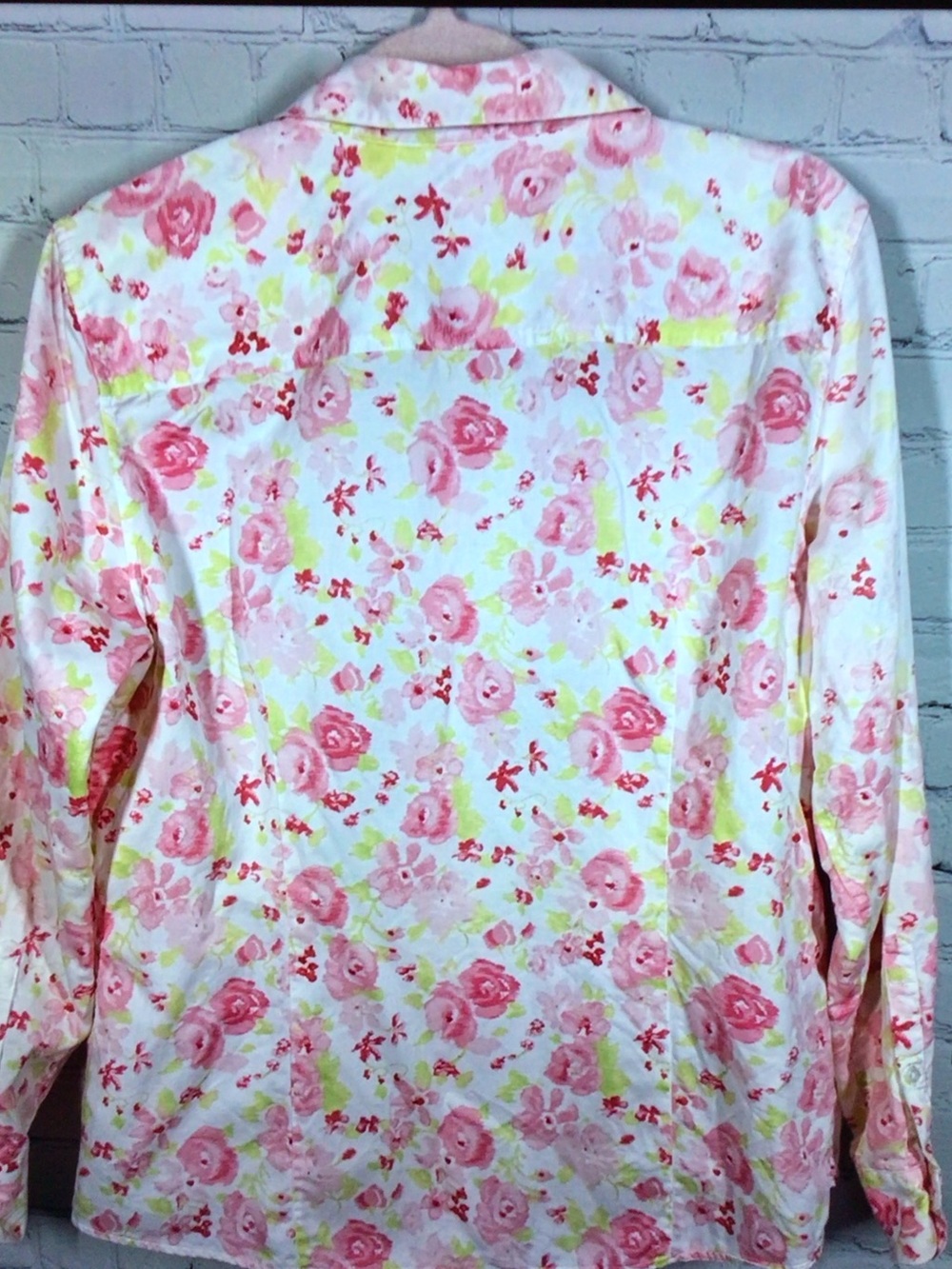 Brooks Brothers White Pink Floral Button-Up Blouse - Picture 2 of 7